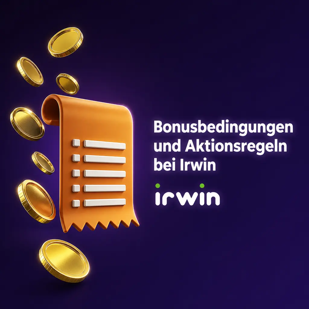 Bonusbedingungen und Aktionsregeln bei Irwin