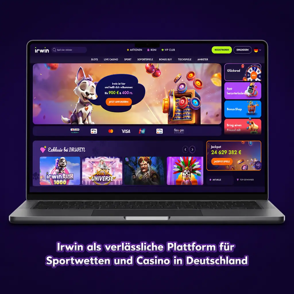 Irwin Plattform für Sportwetten und Casino in Deutschland