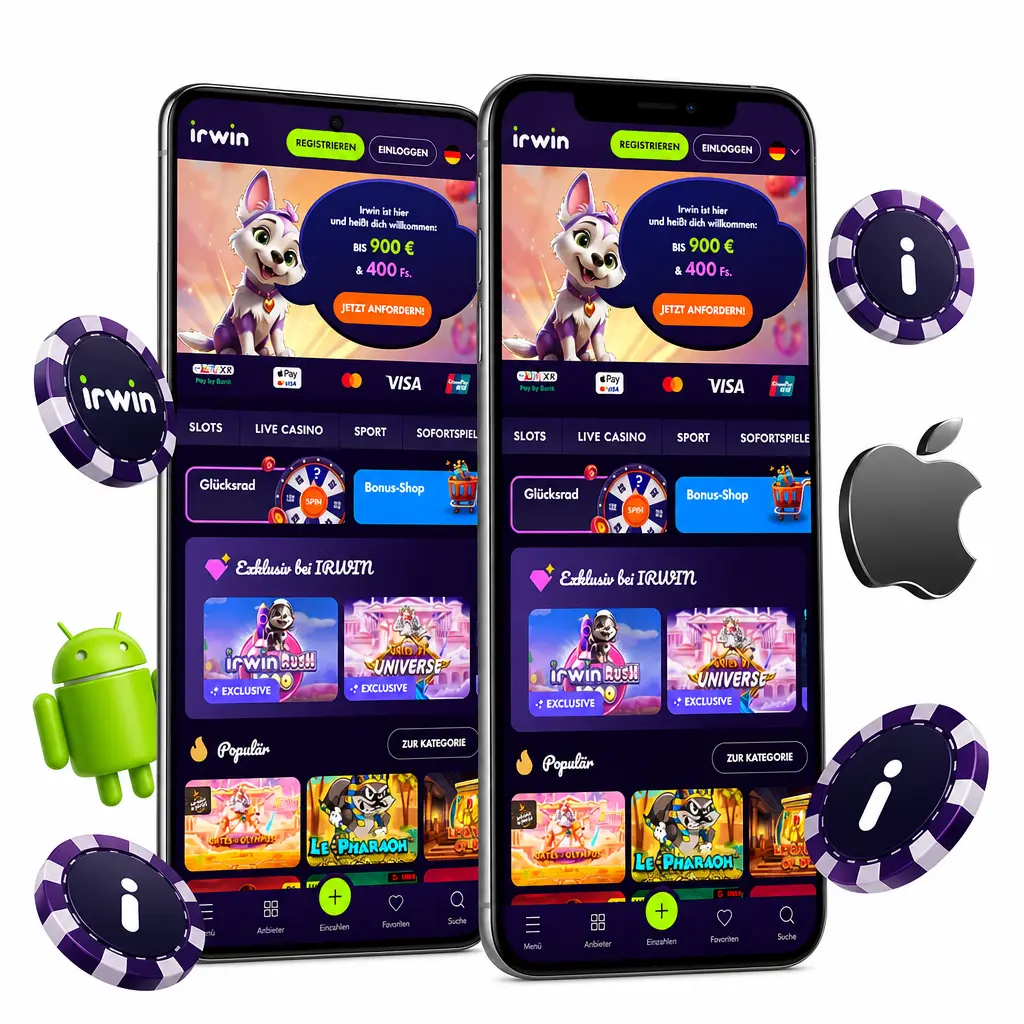 Irwin App für Android und iOS