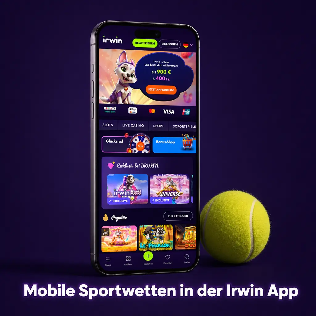 Mobile Sportwetten in der Irwin App